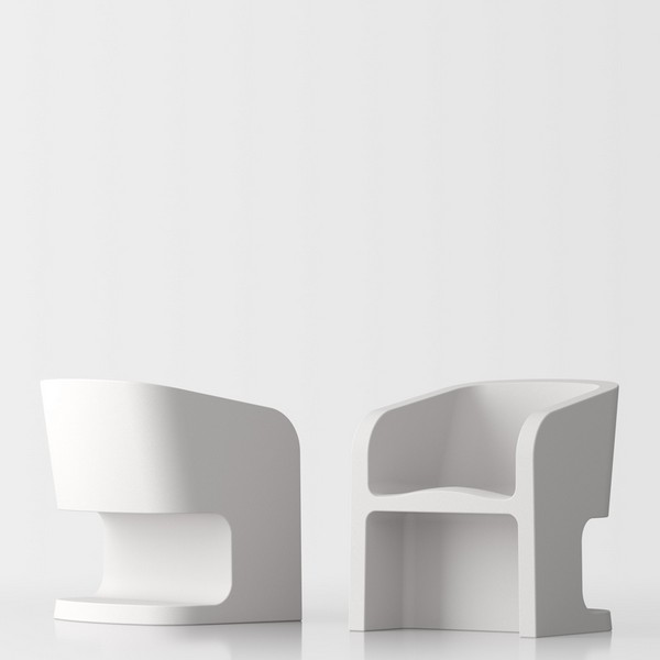 Michelle design armchair - white